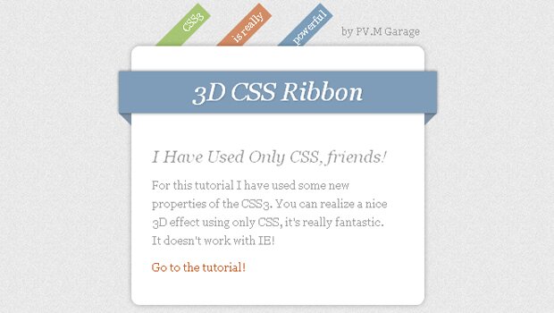 Create Depth And Nice 3D Ribbons Only Using CSS3