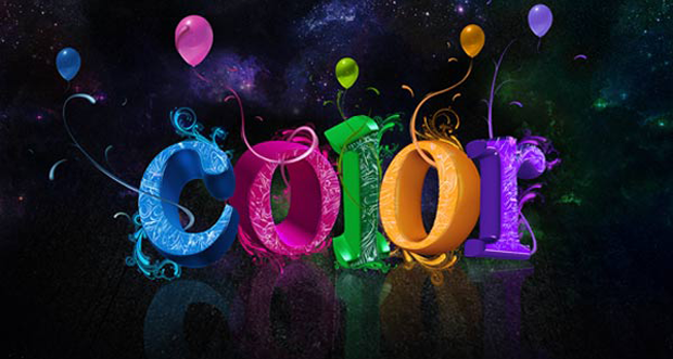 Colorful 3D Text Effect