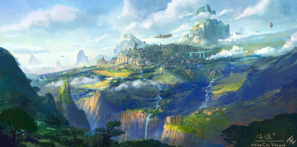 Visegard Ideation by gamefan841 50 Visually Delicious Landscape and Scenery Artworks