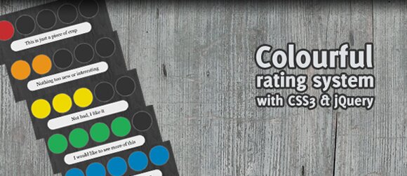 Colourful rating system with CSS3
