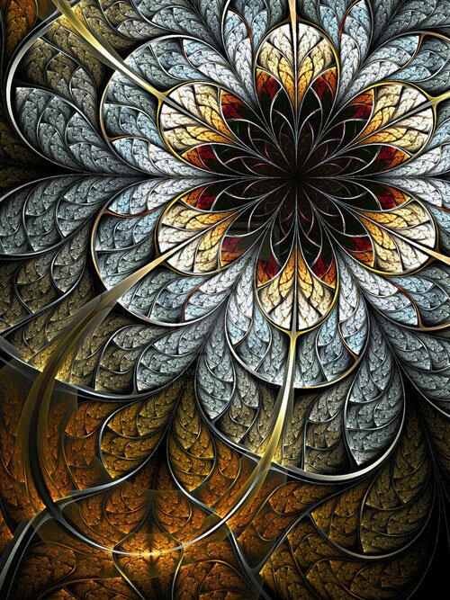 Flower fractal art