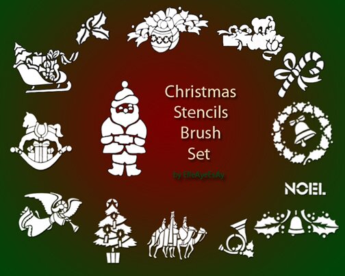 20-Stunning Free Photoshop Christmas Brushes