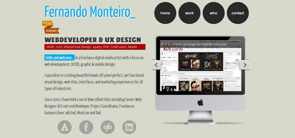 35 Fresh & Inspirational HTML5 Portfolio Websites
