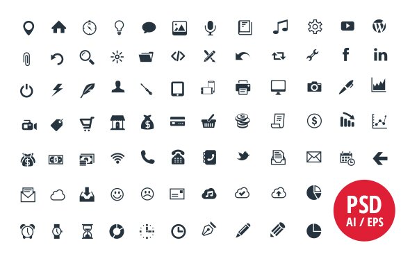 45 Free and Useful Icons Sets for Web and User Interface Design